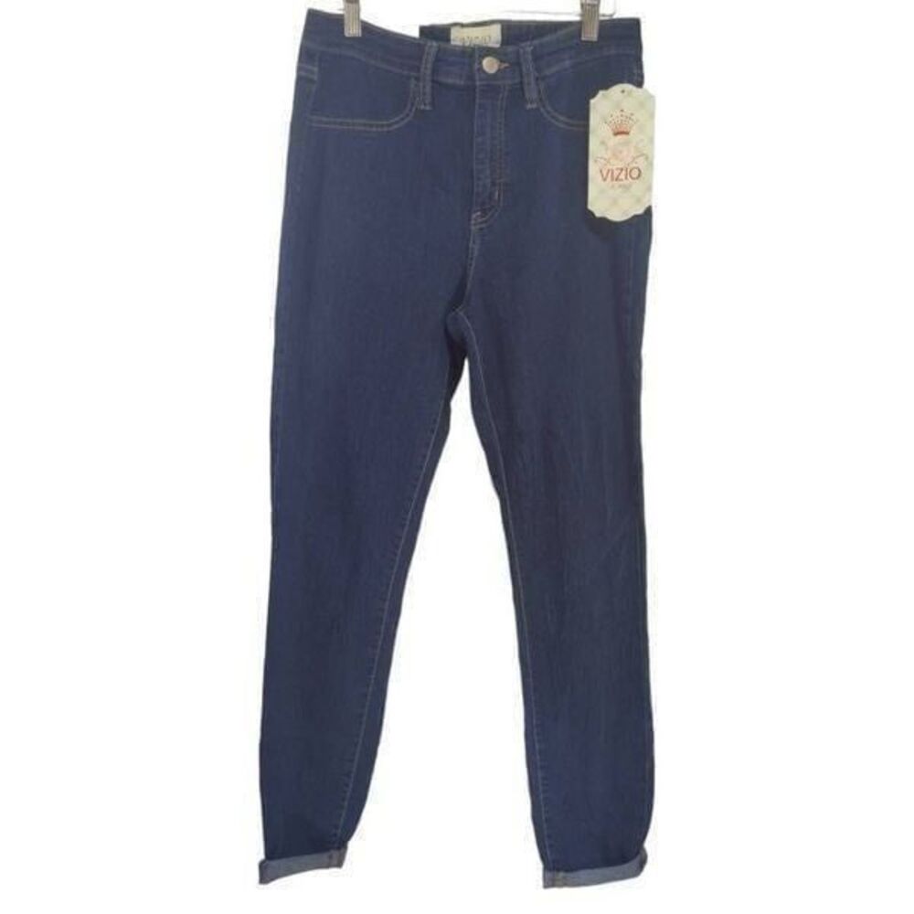 NWT Vizio Jeans High Rise Dark Blue Denim Jr Sz 9